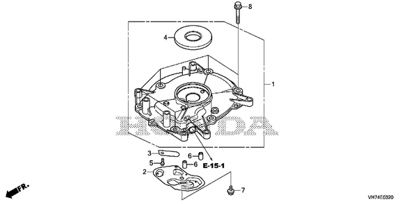 Crankcase Cover (Hrx217k6) Diagram and Parts List for HRX217K6 (Type  HYA)(MAMA-1000001 - 9999999) Honda Lawn Mower