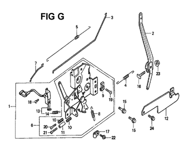 Fig-12 Diagram and Parts List for GXV140 Type N1GA Honda Engine