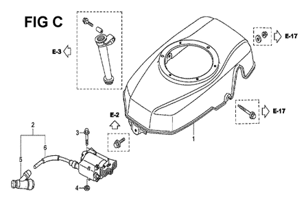 Fig-13 Diagram and Parts List for GXV160H2 Type C12 Honda Engine