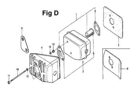 Fig-8 Diagram and Parts List for GXV120 Type SF Honda Engine