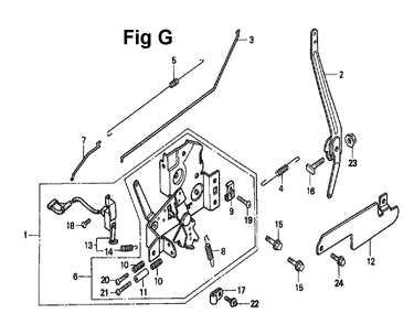 Fig-3 Diagram and Parts List for GXV140 Type A1K Honda Engine