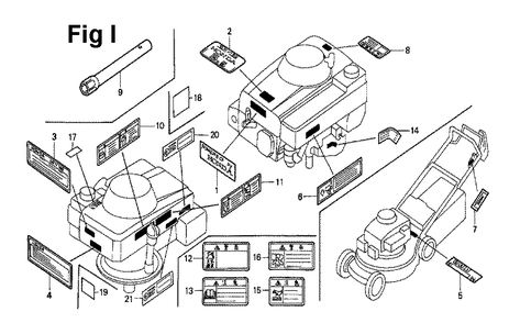 Fig-9 Diagram and Parts List for GXV160 Type A1 Honda Engine