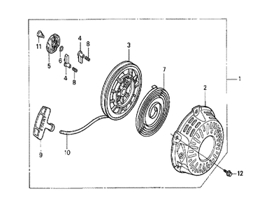 Fig-0 Diagram and Parts List for GX120K1 Type WIS Honda Engine