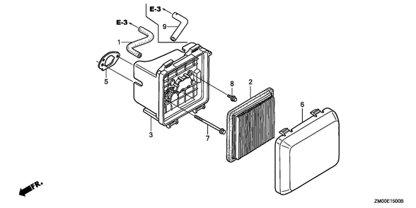 Part Location Diagram of 17220-Z8B-010 Honda Case Assembly, Air Cleaner