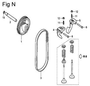 Fig-14 Diagram and Parts List for GC160A Type QHE Honda Engine