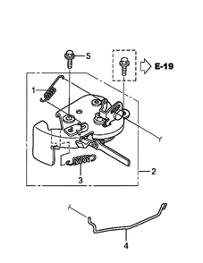 Choke Lever Diagram and Parts List for GCV190-LABHH-ED  Honda Engine