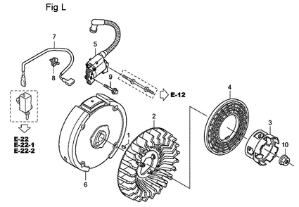 Fig-12 Diagram and Parts List for GC160LA Type QHAJ Honda Engine