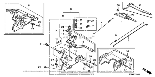 Control Diagram and Parts List for GX240U2 (typeQA2)(GCBPK-1000001) Honda Engine
