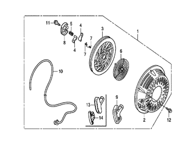 Fig-0 Diagram and Parts List for GX240U1 Type VH12 Honda Engine