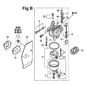 Fig-12 Diagram and Parts List for GXV160UH2 Type N1 Honda Engine