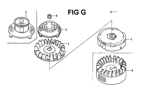 Fig-12 Diagram and Parts List for GXV160H2 Type SFL Honda Engine