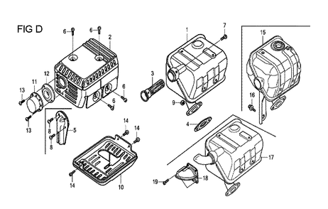 Fig-4 Diagram and Parts List for GX120T1 Type VPM4 Honda Engine