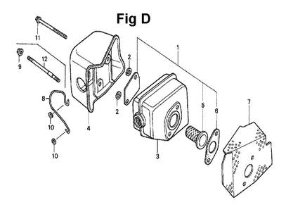 Fig-8 Diagram and Parts List for GXV140 Type A1K Honda Engine