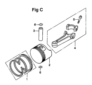 Fig-3 Diagram and Parts List for GXV140 Type A1 Honda Engine
