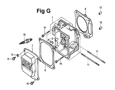 Fig-3 Diagram and Parts List for GXV120 Type N2F Honda Engine
