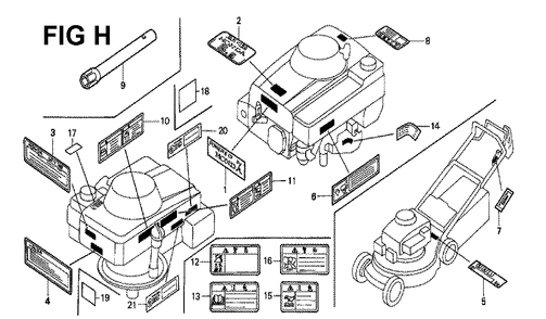 Fig-1 Diagram and Parts List for GXV160K1 Type N15 Honda Engine