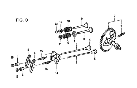 Fig-15 Diagram and Parts List for GX120T1 Type QXBR Honda Engine