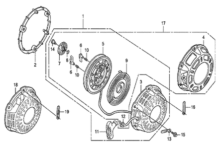 Fig-0 Diagram and Parts List for GX200 Type QX Honda Engine