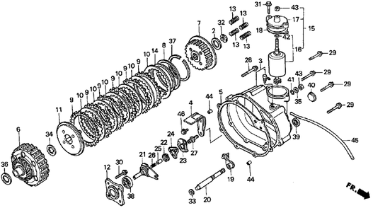 Part Location Diagram of 22405-763-A01 Honda Spring, Coned Disk