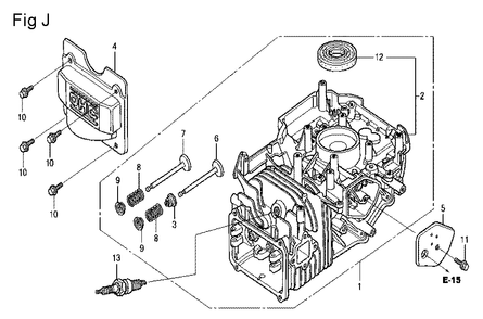 Part Location Diagram of 12000-Z0L-405 Lawn Boy Cylinder Assembly
