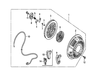 Fig-0 Diagram and Parts List for GX270U Type SMX4 Honda Engine