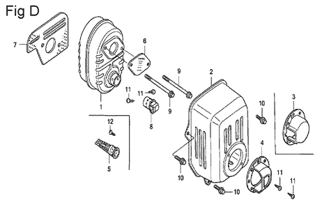 Fig-4 Diagram and Parts List for GX100U Type VEA Honda Engine