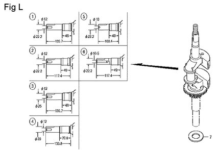 Fig-12 Diagram and Parts List for GCV160LA Type S3A Honda Engine