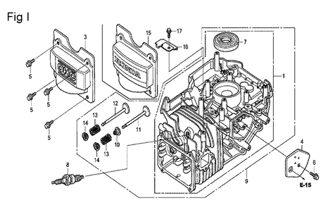 Fig-9 Diagram and Parts List for GCV160 Type N1 Honda Engine