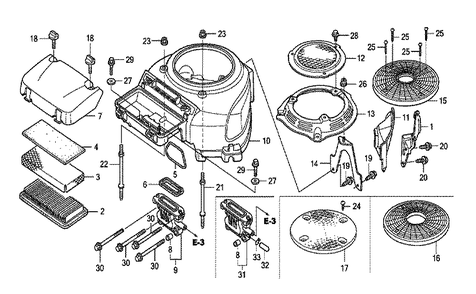 Fig-0 Diagram and Parts List for GXV530R Type PXA1 Honda Engine
