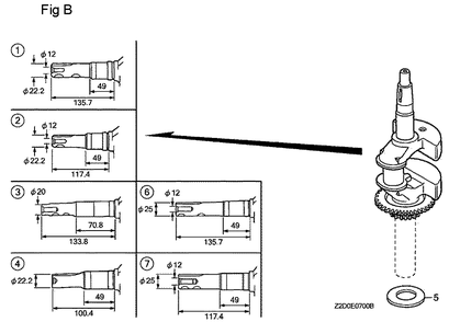 Fig-2 Diagram and Parts List for GSV190A Type A1A Honda Engine