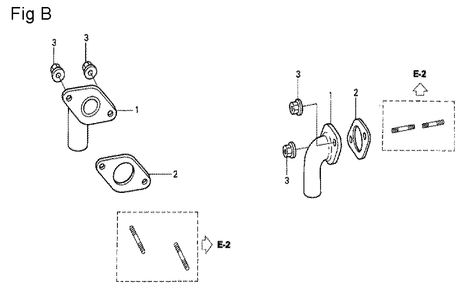Fig-2 Diagram and Parts List for GCV530 Type DXA1 Honda Engine