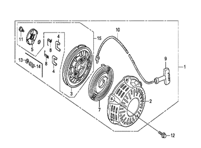 Fig-0 Diagram and Parts List for GX160H1 Type QDBR Honda Engine