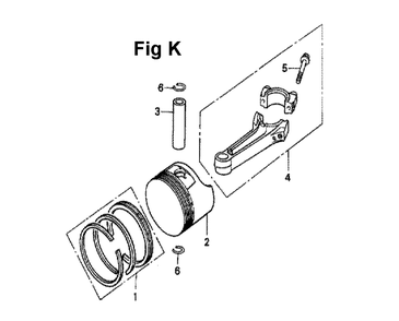 Fig-5 Diagram and Parts List for GXV140 Type A2 Honda Engine