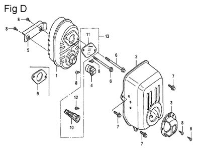 Fig-4 Diagram and Parts List for GC160A Type QHE5 Honda Engine
