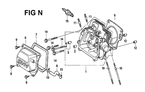 Fig-1 Diagram and Parts List for GX160K1 Type H1 Honda Engine