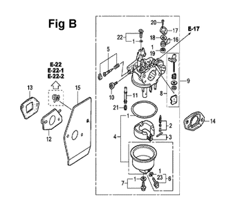 Fig-6 Diagram and Parts List for GXV160UH2 Type N1 Honda Engine