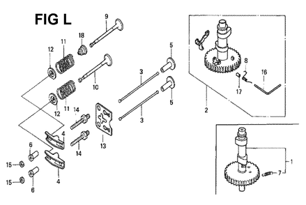Fig-2 Diagram and Parts List for GXV140 Type A1 Honda Engine
