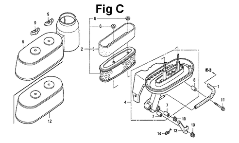 Fig-1 Diagram and Parts List for GXV160UH2 Type N1 Honda Engine