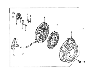 Fig-0 Diagram and Parts List for GX120K1 (VEX7)(43-9099999) Honda Engine