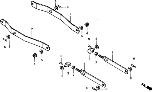 Part Location Diagram of 76171-758-L00 Honda Link, Fr. Deck