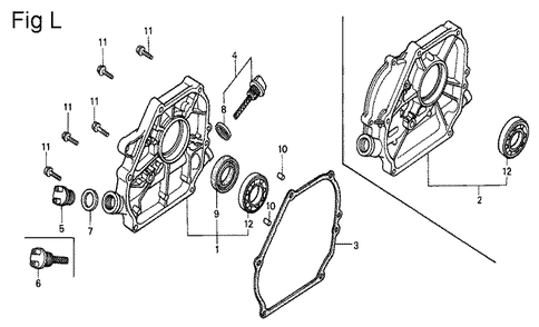 Fig-6 Diagram and Parts List for GX140 Type VET Honda Engine