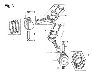 Fig-13 Diagram and Parts List for GCV530 Type QEA Honda Engine