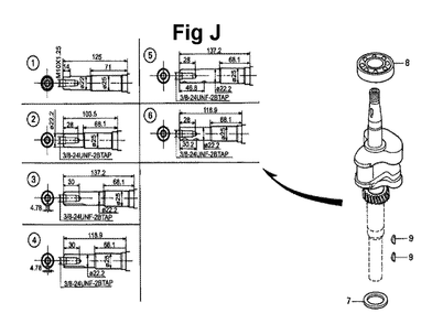 Fig-9 Diagram and Parts List for GXV140 Type A1 Honda Engine
