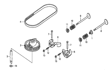 Fig-0 Diagram and Parts List for GCV190A Type A1AE Honda Engine