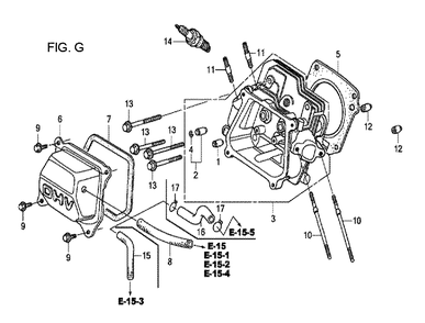 Fig-7 Diagram and Parts List for GX120T1 Type TXBR Honda Engine