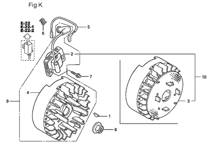Fig-11 Diagram and Parts List for GC160LA Type QHAJ Honda Engine