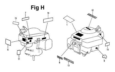 Fig-12 Diagram and Parts List for GXV140 Type N1S Honda Engine