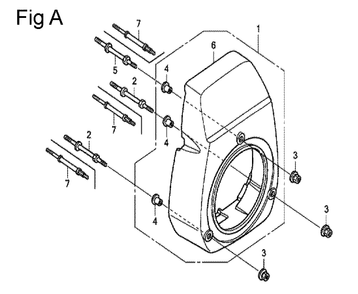 Fig-1 Diagram and Parts List for GC160 Type QFC Honda Engine