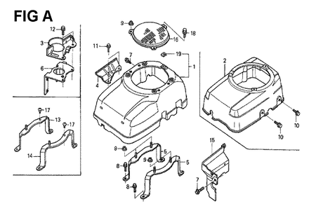 Fig-1 Diagram and Parts List for GXV340K2 Type DA Honda Engine