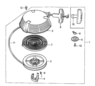 Fig-0 Diagram and Parts List for GXV160 Type A1 Honda Engine